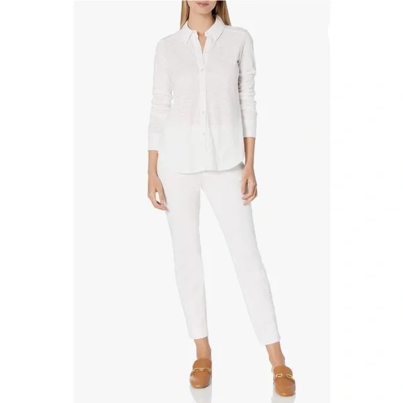 New THEORY Riduro Organic Cotton Button-Down Shirt - Picture 4 of 8